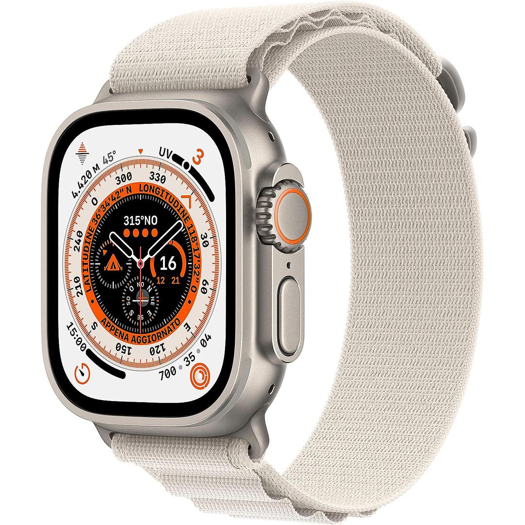 APPLE Watch Ultra GPS + Cellular cassa 49mm Titanio - Galassia S 1.jpg