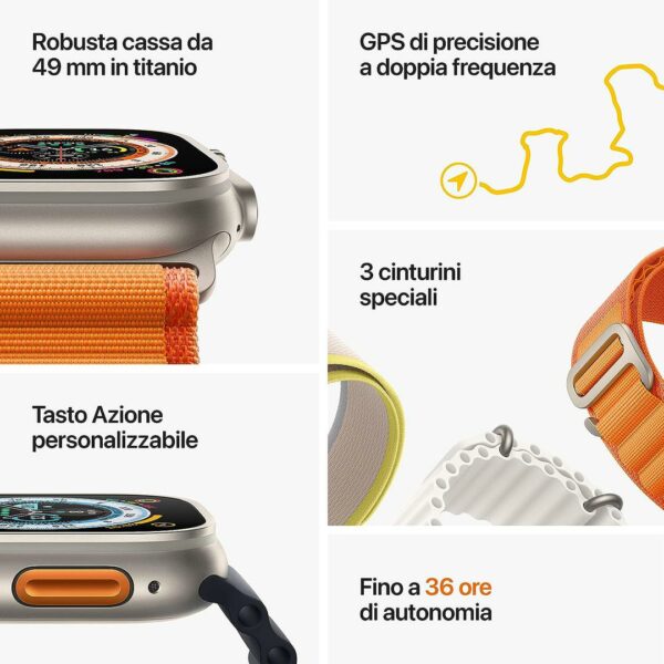 APPLE Watch Ultra GPS + Cellular cassa 49mm Titanio – Galassia S 4.jpg