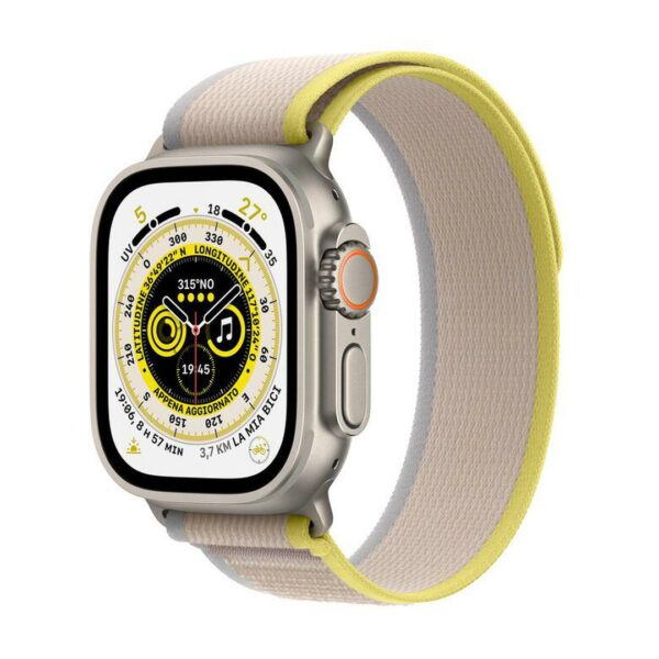 APPLE Watch Ultra GPS + Cellular cassa 49mm Titanio – Giallo Beige M-S 1.jpg