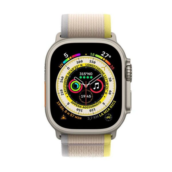 APPLE Watch Ultra GPS + Cellular cassa 49mm Titanio – Giallo Beige M-S 2.jpg