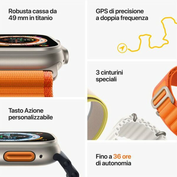 APPLE Watch Ultra GPS + Cellular cassa 49mm Titanio – Verde S 7.jpg