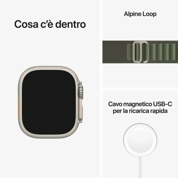 APPLE Watch Ultra GPS + Cellular cassa 49mm Titanio – Verde S 8.jpg